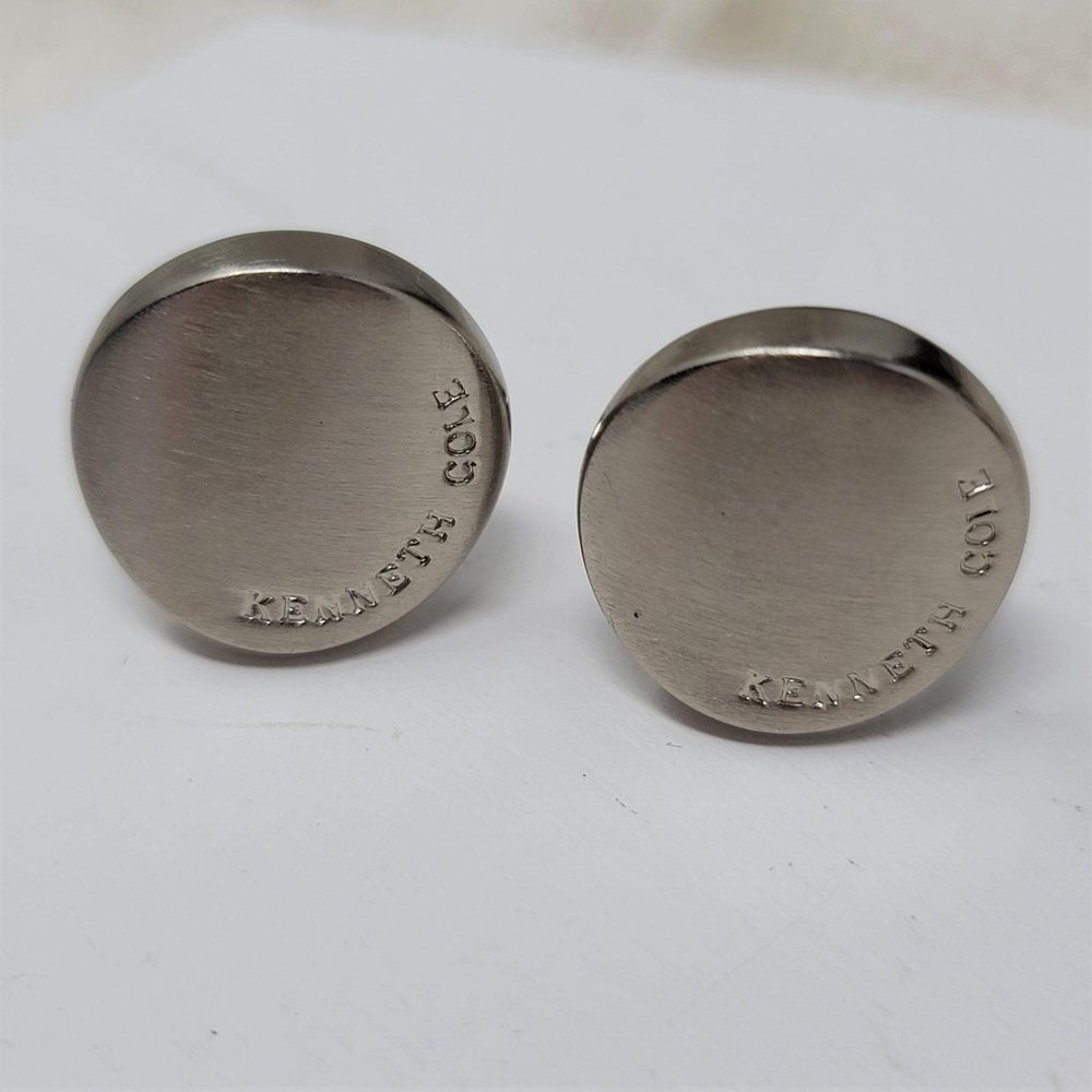 Kenneth Cole Cufflinks Satin Silver Finish
